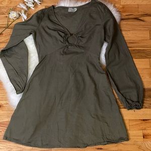 ASOS Army green dress w peep hole